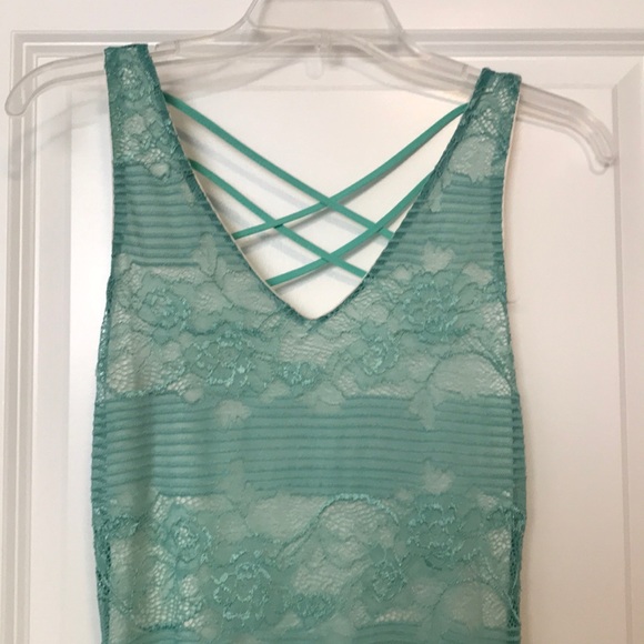 Green Lace Dress - Picture 2 of 4